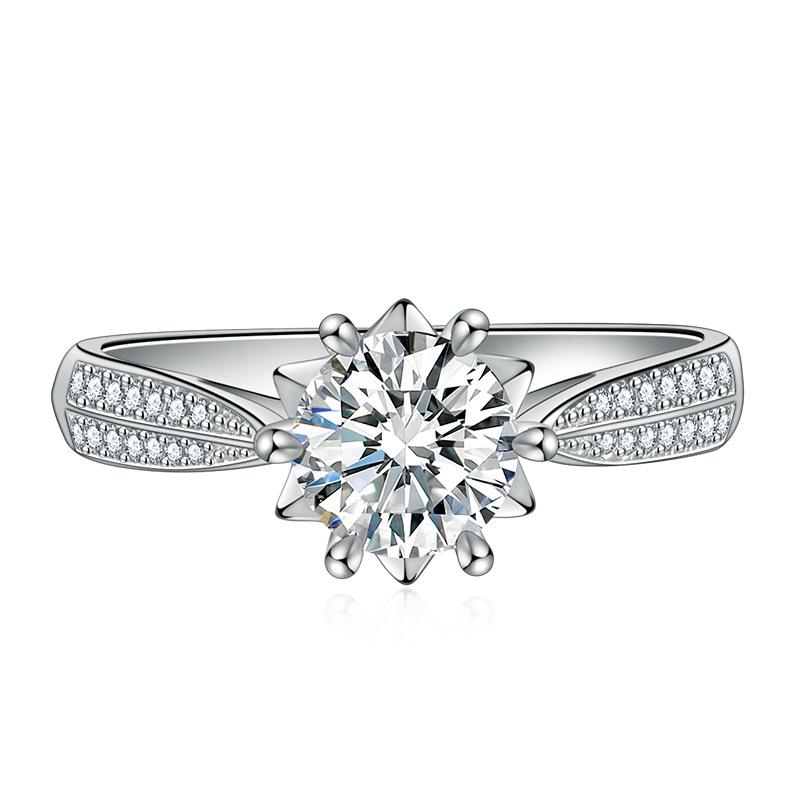 Lindon Klassisk Kobberlegering Zirkon Ring Dame Smykker Bryllupsløfte Festgave