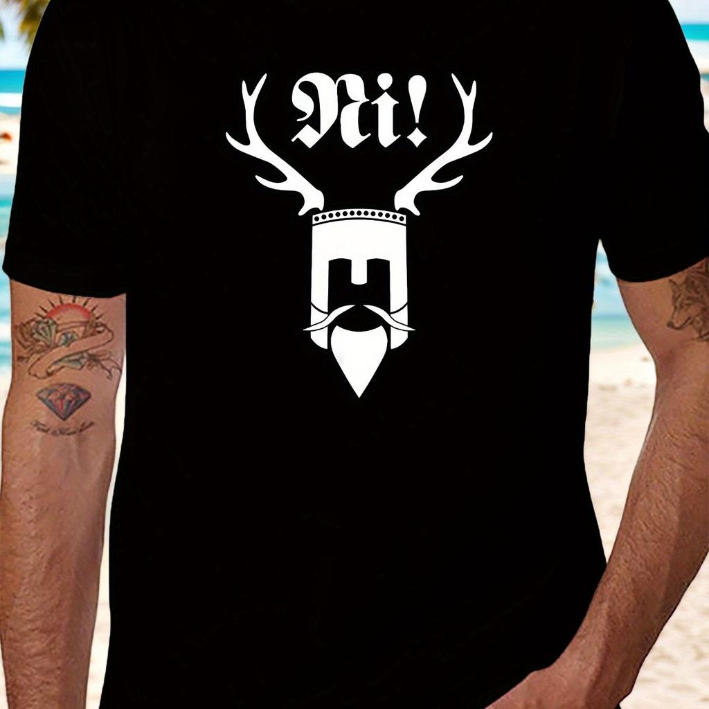 Men Monty Python Holy Grail Graphic T-Shirt White Casual Short Sleeve Round Neck Tee with Knight Clothing