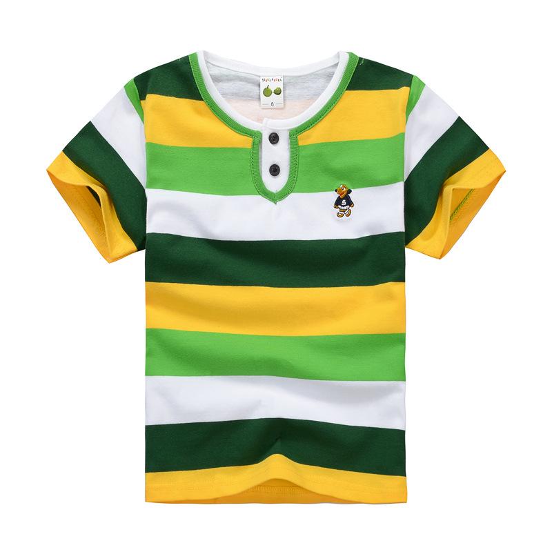 2022 Summer Striped Short-Sleeve T-Shirts for Boys and Girls - One-Piece Baby Clothing