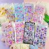 8pcs Kt Kuromi Melody Originality Luminous 3d Relief Sticker Waterproof Lovable Decorative Stickers Cartoon Crystal Sticker