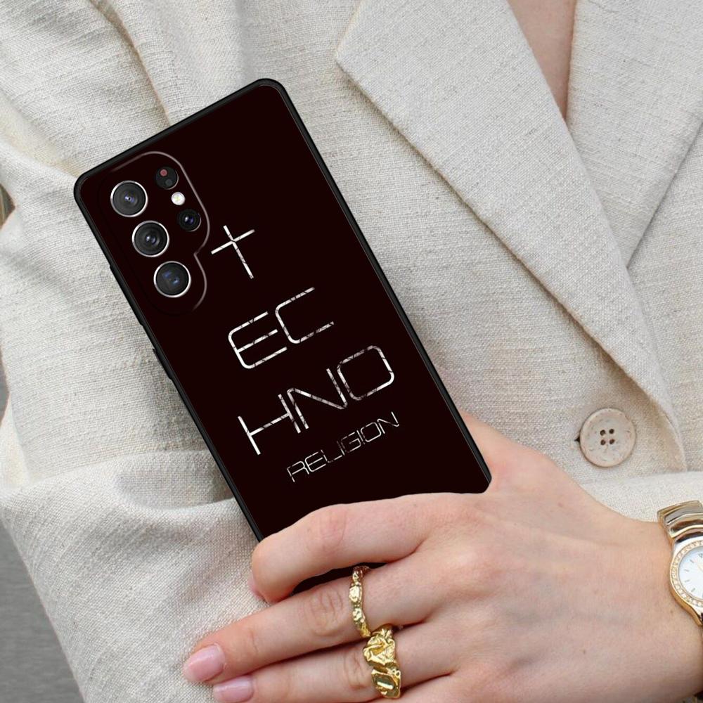 Love Techno Music Quotes Cell Phone Case for Samsung Galaxy S26 Ultra S25 S24 S23 S22 S21 S20 Note10 Cover