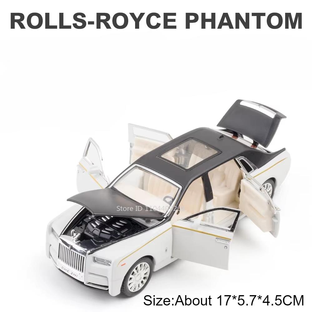1:32 Rolls Royce Phantom Wraith Toy Car Model Die-cast Alloy Rubber Tire Doors Opened Models Vehicles Kids Miniature Cars Toys