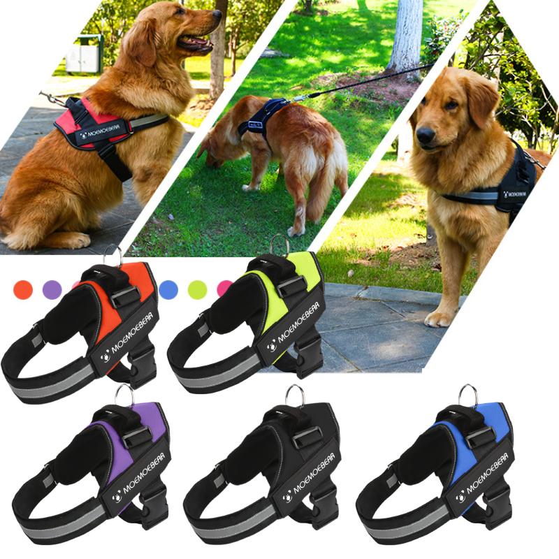 Reflective Dog Harness Pet Vest Puppy Lead Oxford Puppy Outdoor Walking Strap