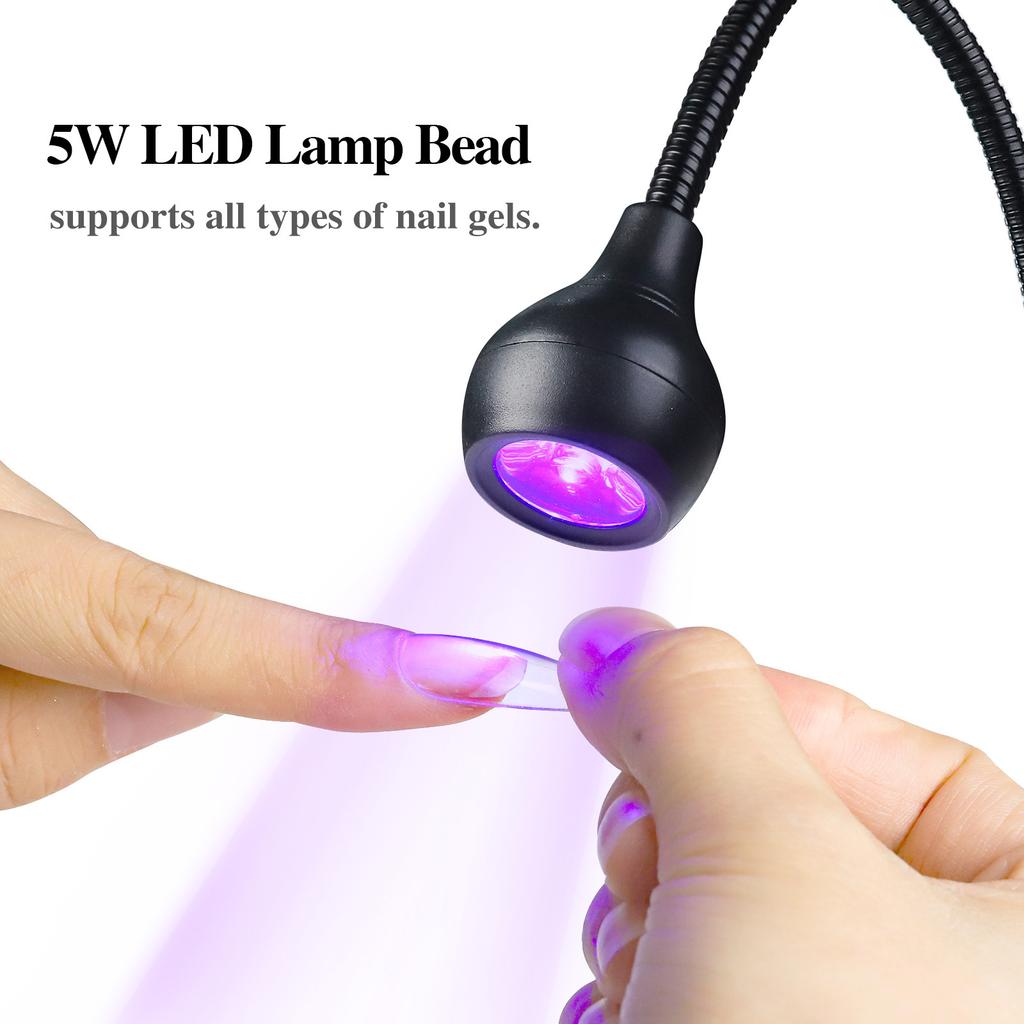 Mini Manicure Uv Glue Curing Light Purple Light With Clip And Switch Usb Light One Light Multi-Purpose