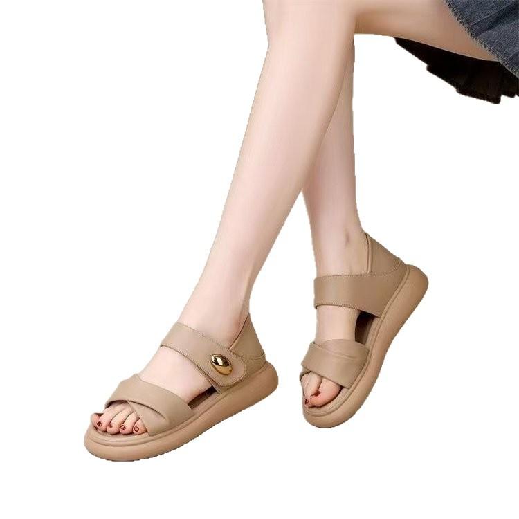 Bag Heel Sandals Women's 2025 Summer New Casual Versatile Outer Wear Small Fragrant Style with Skirt Two Wear Student Beach Shoes