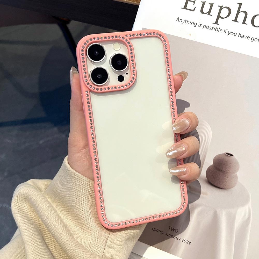 Applicable To iPhone11ProMax Diamond-encrusted Mobile Phone Case Transparent Back Plate Apple 11/11 Anti-drop Star Diamond Case
