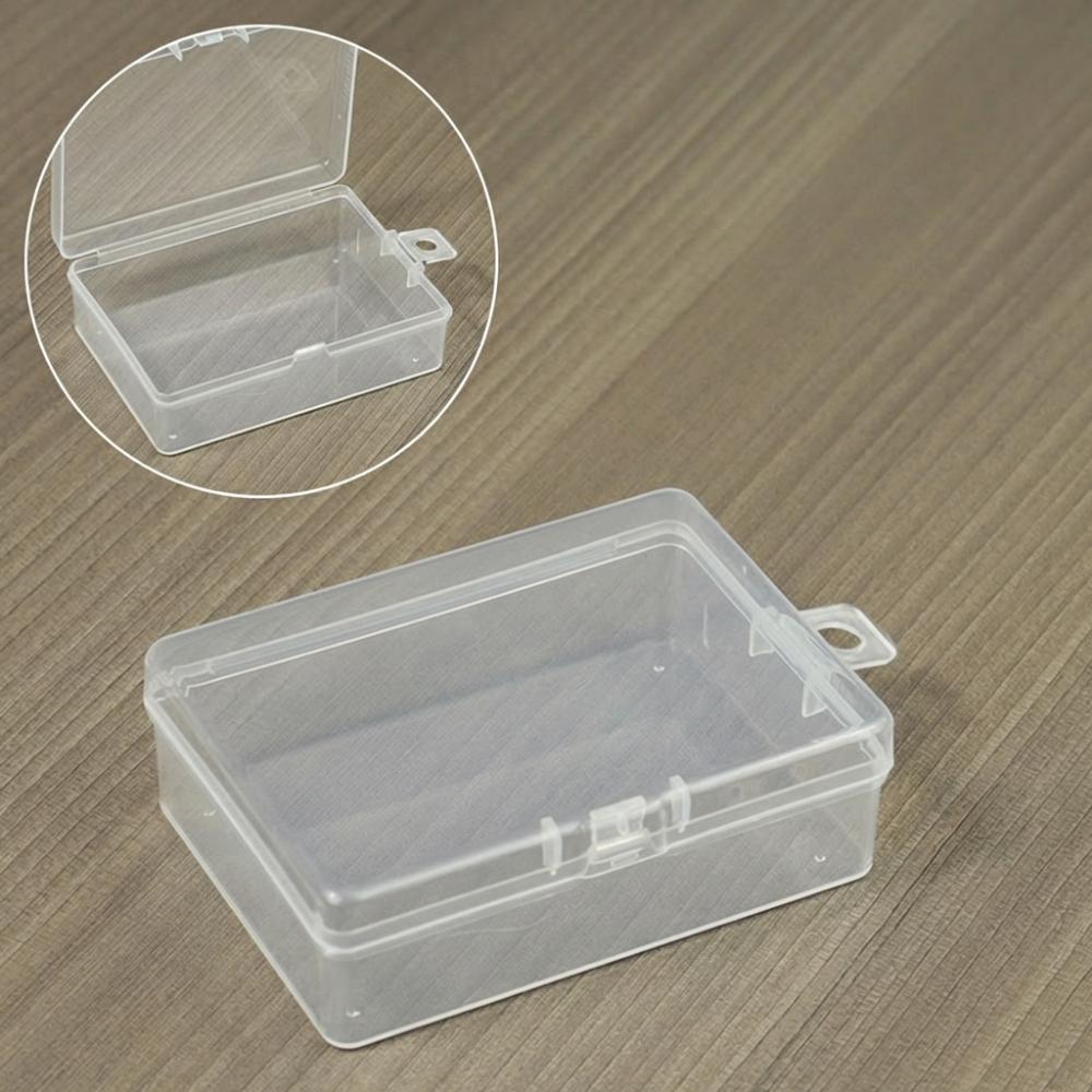 Flip Cover Transparent Storage Box Rectangle Sewing Storage Box  Jewelry Storage