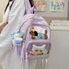 Backpack Girls Junior High School High School Niche Transparent Large Capacity Backpack Travel School Bag