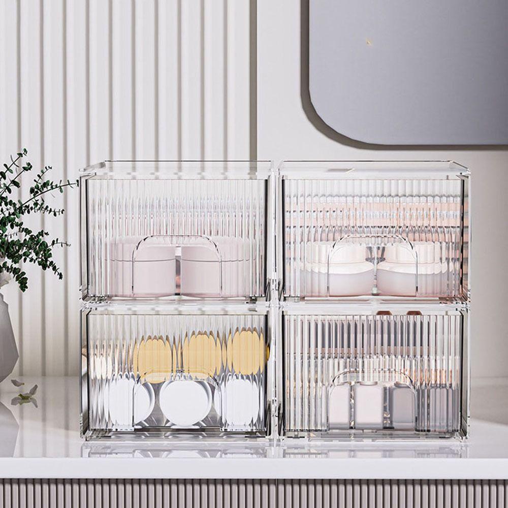 Dustproof Drawer Type Storage Box Transparent Makeup Storage Drawers  for Home