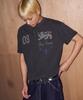 TRAVEL Glory Remains Pigment Henley Neck Short Sleeve Tee Black Charcoal