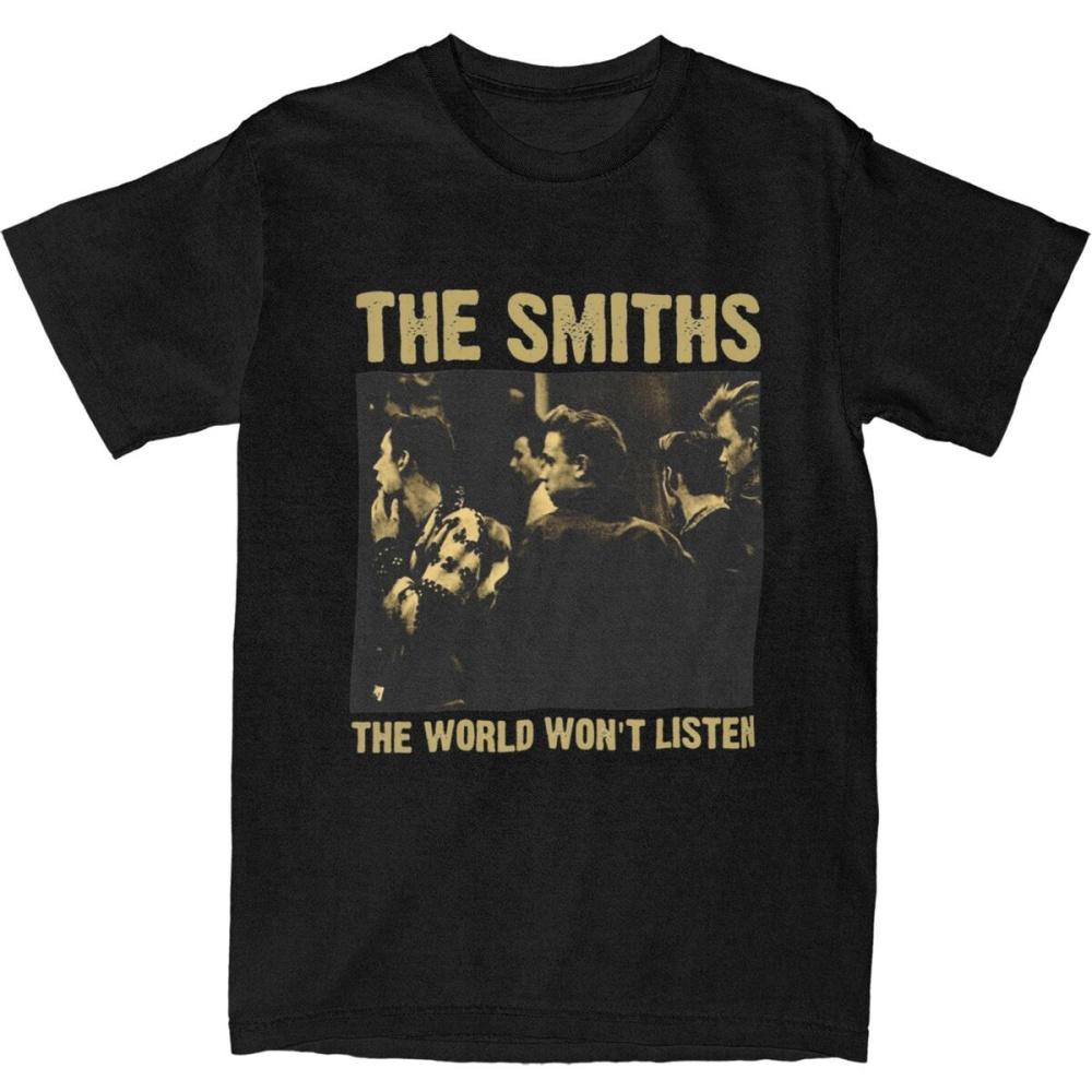 

Футболка The Smiths Летняя Мода С Принтом Y2K Забавные Футболки 100% Хлопок Футболка Харадзюку Для Мужчин С Короткими Рукавами Повседневная Одежда S чёрный