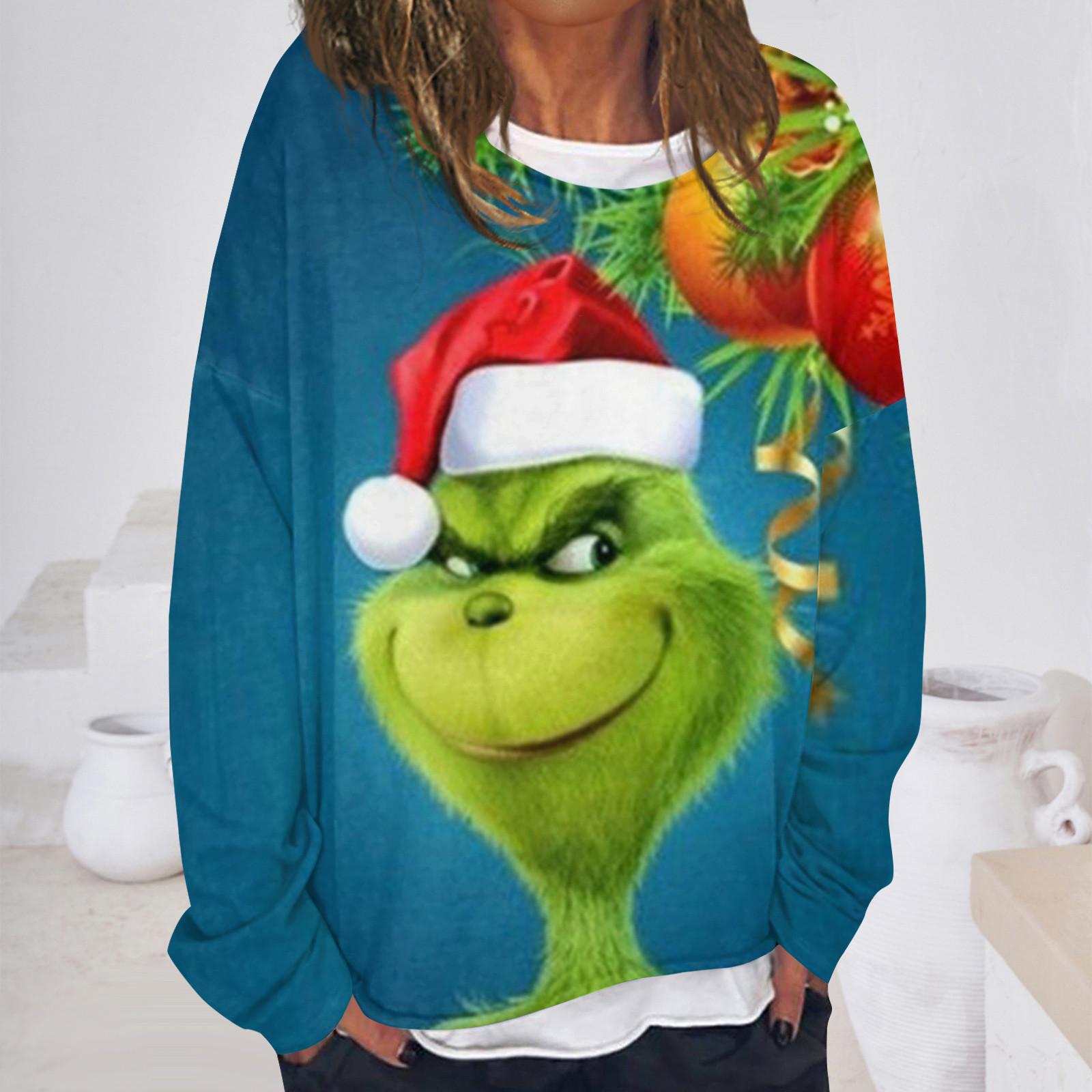 

Женская повседневная модная винтажная толстовка с длинным рукавом и круглым вырезом с принтом, многослойный пуловер, топ XXL