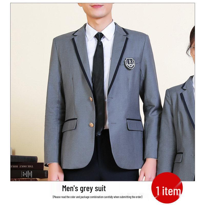Unisex College-Style JK Uniform: Pleated Skirt & Suit Set