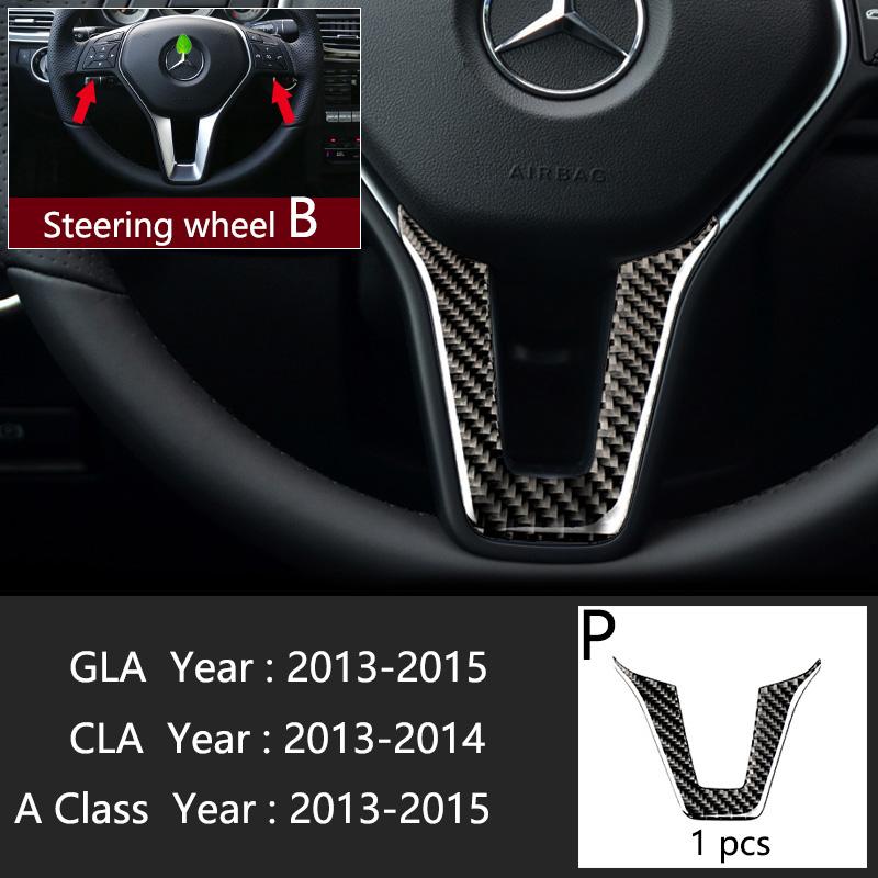 Car Styling Carbon fiber interior button panel Decoration Cover Trim Sticker frame For Mercedes Benz A Class W176 GLA X156 CLA