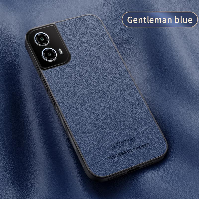 Luxury Business Leather Soft Frame Magnetic Cover For Motorola Moto G34 G45 MotoG34 MotoG45 Phone Cases Capa