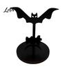 Spooky Pumpkin Tea Light Decor Halloween Wooden Candle Holder, Black Hollow Crow Spider Tealight Display Party Atmosphere Stand, Gothic Silhouette