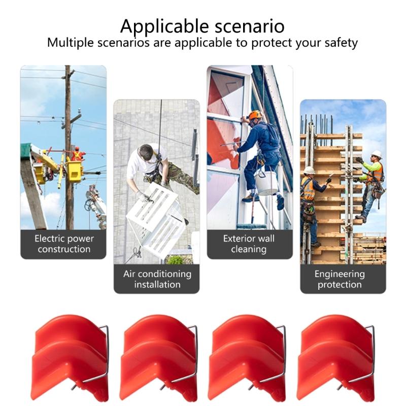 10Pieces High Altitude Safety Rope Protective Sleeve Anti Wear Fixed Rope Retraction Device Right Angle Rope Protector
