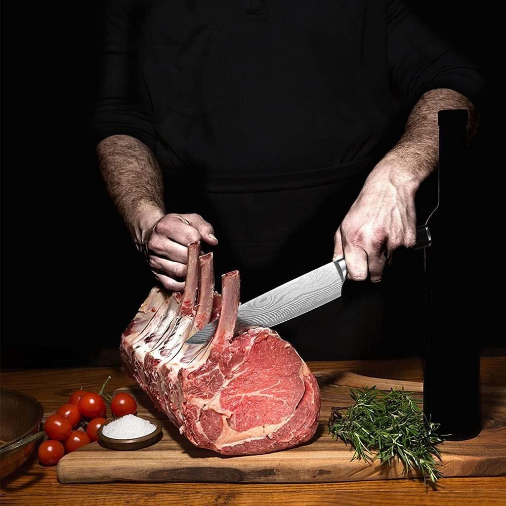 Couteau de chef GRILLOX couteau de chef professionnel couteau de cuisine couteau à viande aspect damassé 20c