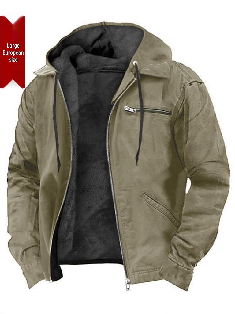 2026 Herren Retro Winter Arbeitsjacke für Outdoor Wandern und Freizeit