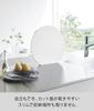 Yamazaki Antibacterial Cutting W35 X X Tower Floating with 10624 (Yamazaki Industries) Dishwasher-safe, Magnetic, Board, Round, Large, White, D32.6