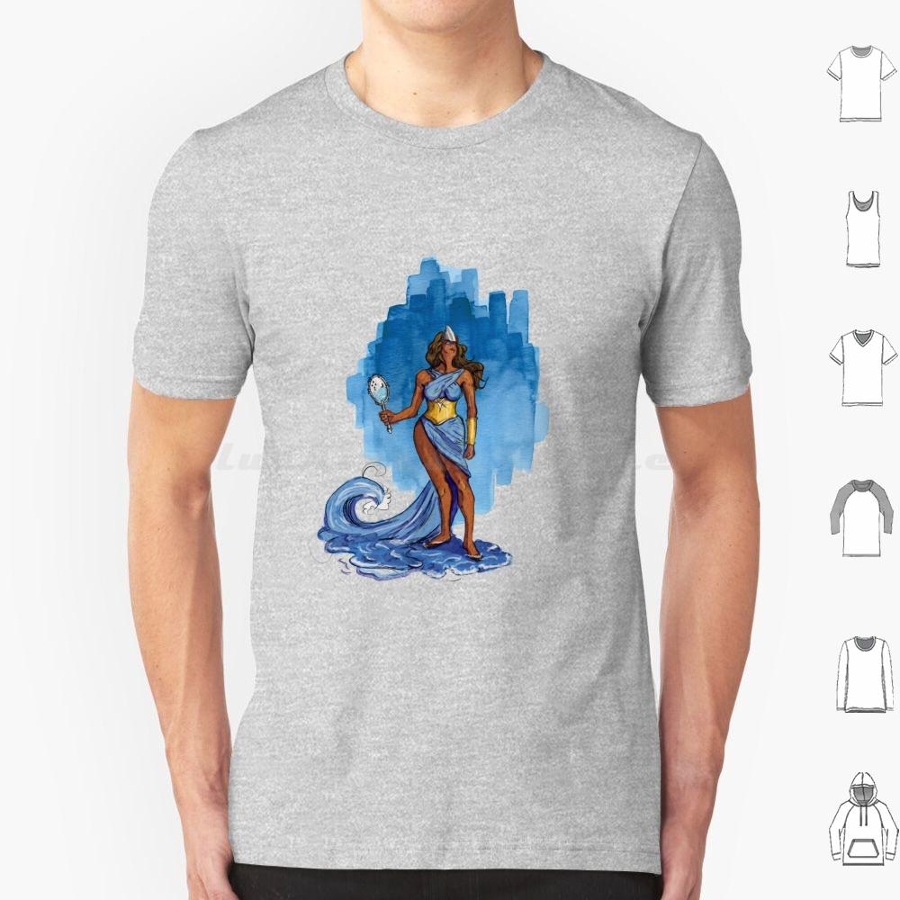 Yemanja Queen Of The Waters T Shirt 6xl Cotton Cool Tee Yemanja Iemanjá Sea Water River Ocean Blue Ioruba Candomble Orixa