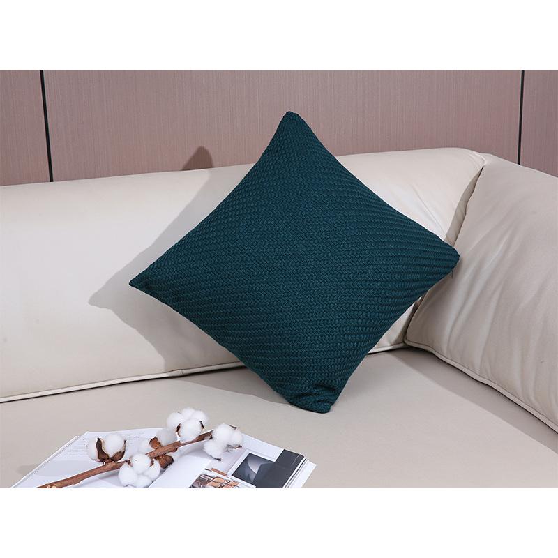 Nordic Style Knitted Pillowcase with Core Square Living Room Cushion Living Room Ins Light Luxury Sofa Cushion Cover