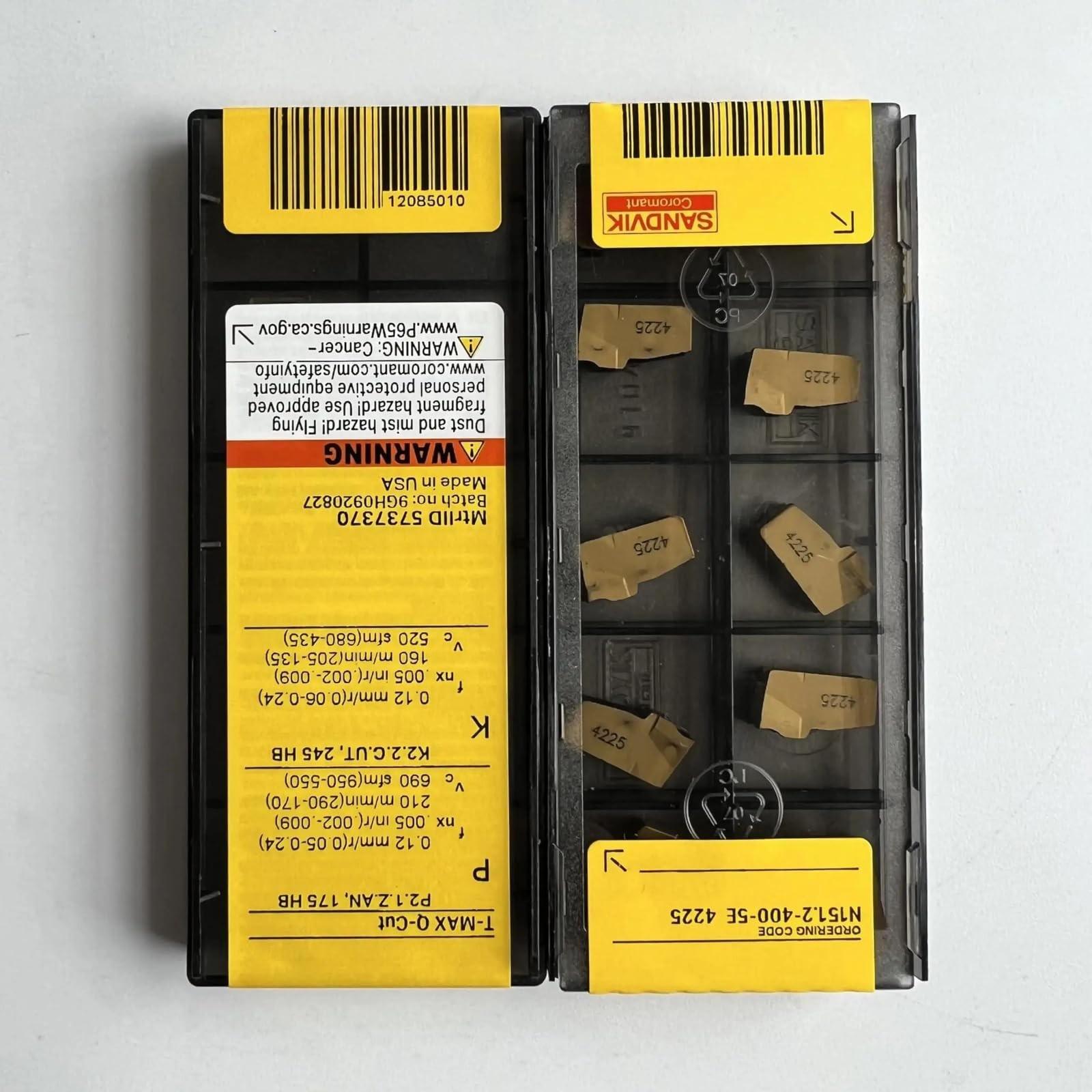 

Original Sandvik / N151.2-400-5E 4225 / CNC lathe carbide blade 10 PCS