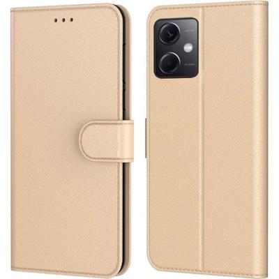 Protective Case - E.F.CONNECTION - Redmi Note 12 - Leather Effect - Anti-Scratch - Gold