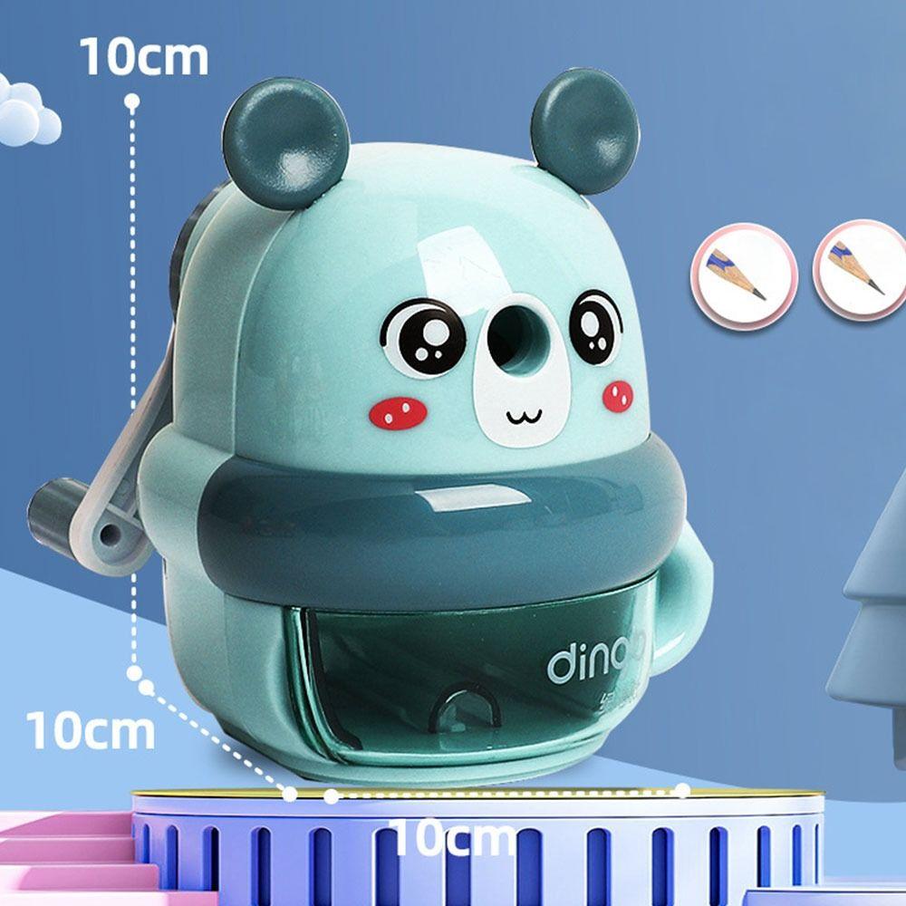 

Мультяшная точилка для карандашей с ручным приводом, офисные принадлежности, модные студенческие канцелярские товары Blue-Animal