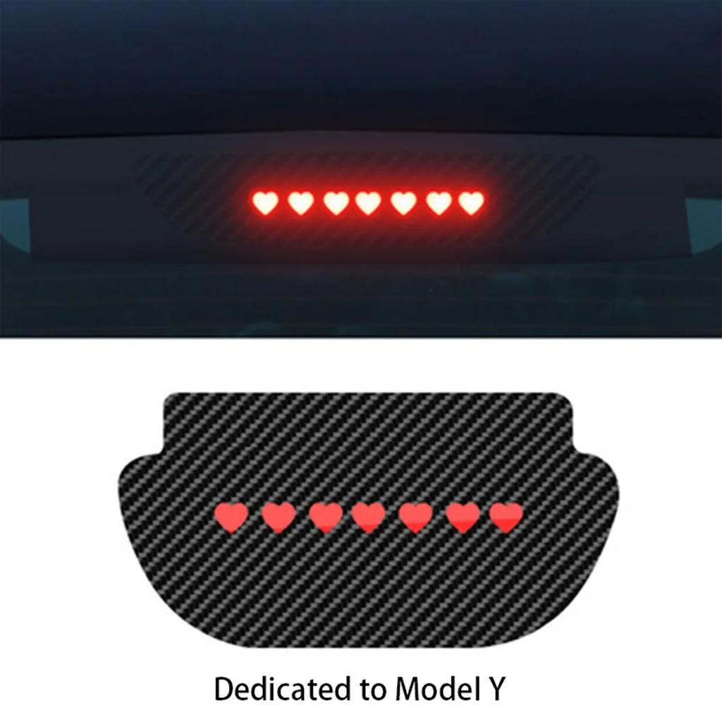 For Tesla Model 3 Highland Car High Mounted Taillight Brake Lamp Car Brake Projection Board PVC Tail Light Emblem Stickers Amagi