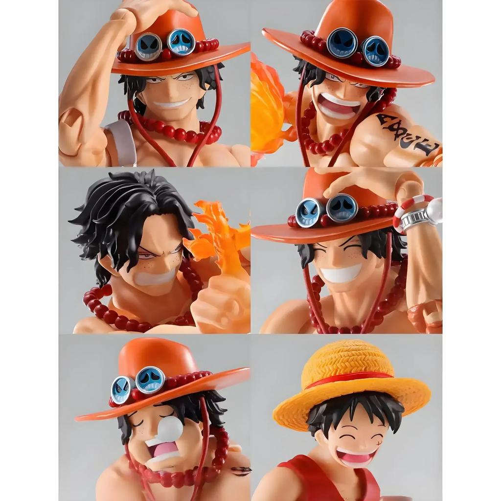 IN stock new  SHF S.H.Figuarts PORTGAS.D.ACE FIRE FIST Figure Finished Model Anime Action Toy Gifts for kids SOLDIER SET