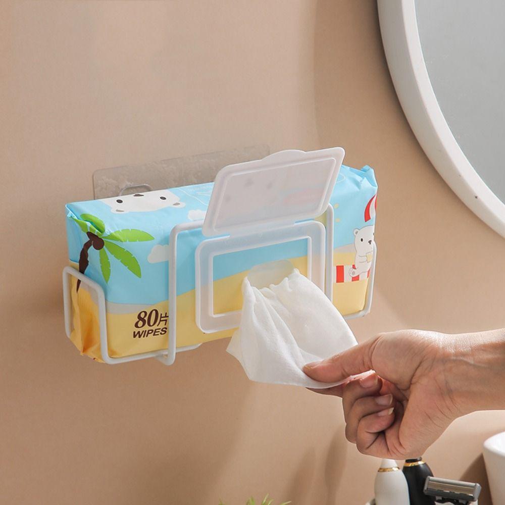 Stainless Steel Tissue Box Holder Portable Storage Shelf Napkin Paper Case  Kitchen Bathroom