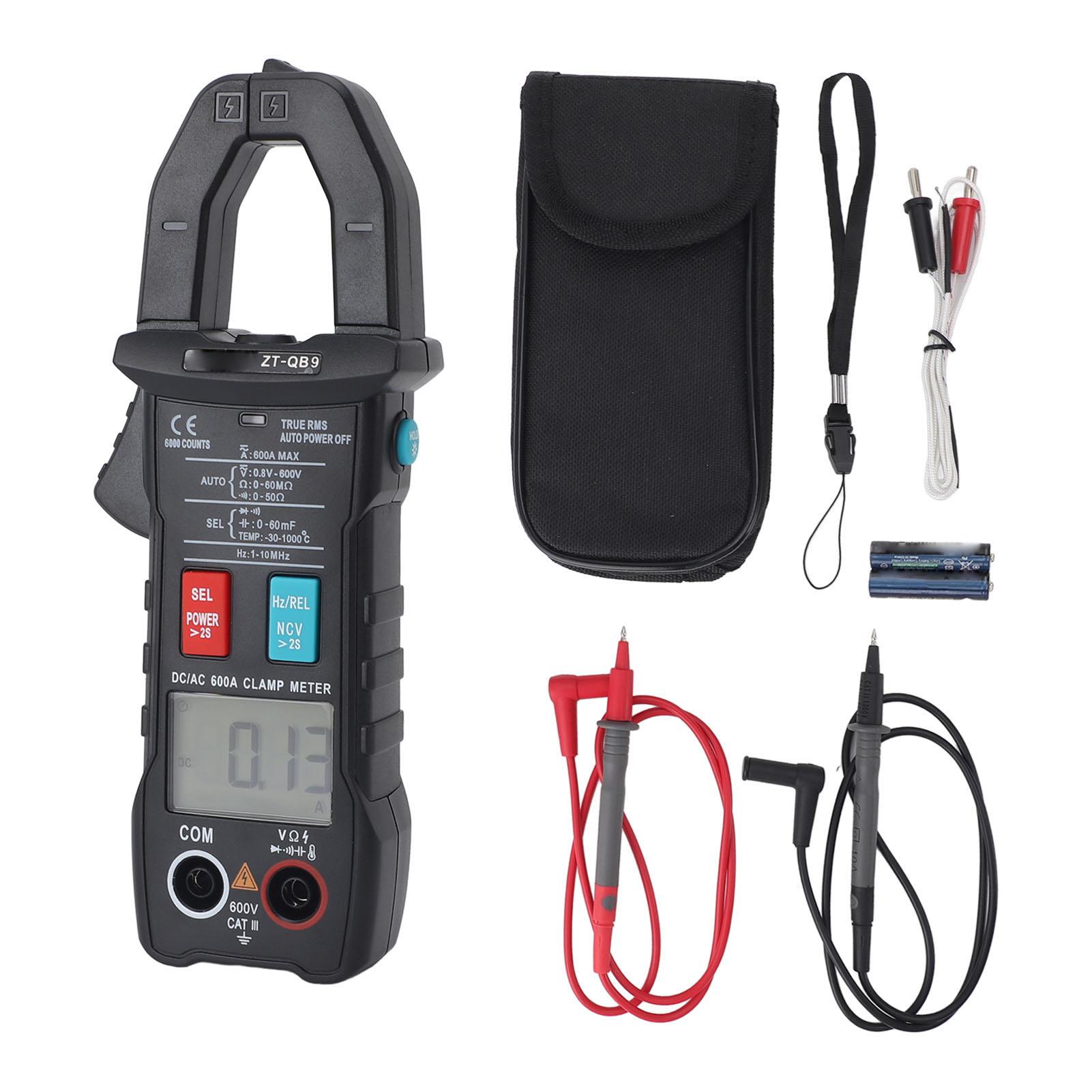 

Digital Clamp Multimeter Portable Full Automatic Smart AC DC Current Meter Tester