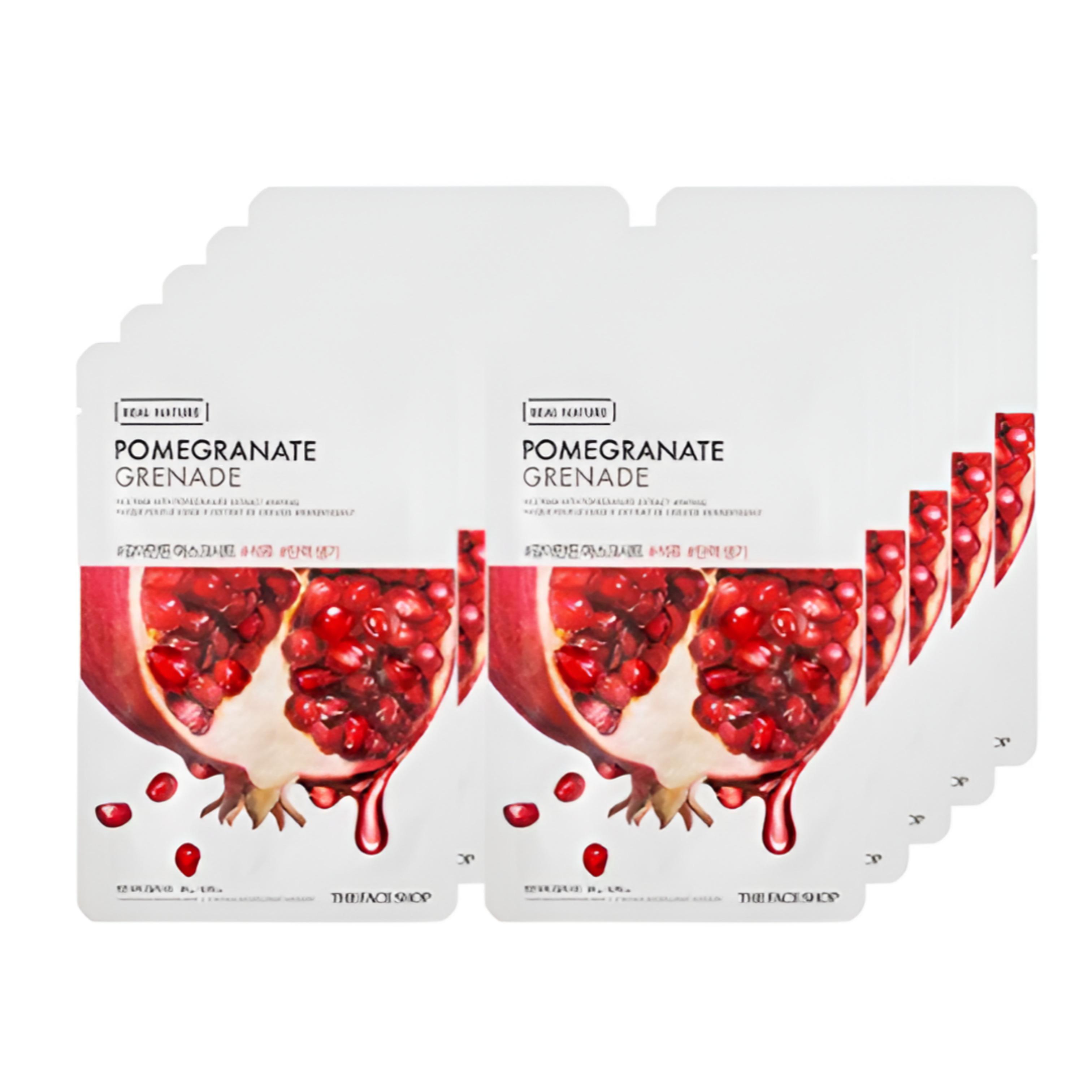 

THE FACE SHOP Тканевая маска Ground Pomegranate, 1 лист × 10 шт.