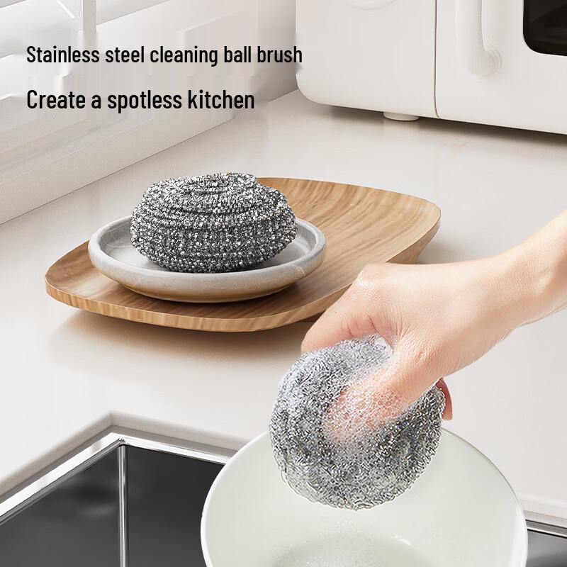 Mayflower Stainless Steel Pot Scrubber Set with Long Handle