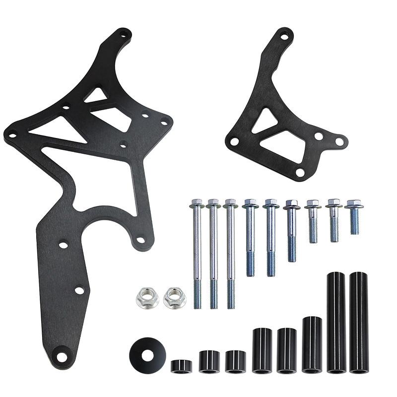 LS Engine Serpentine Alternator Bracket for Power Steering Pump Swap Conversion Compatible with Chevrolet Truck and SUV Engines
