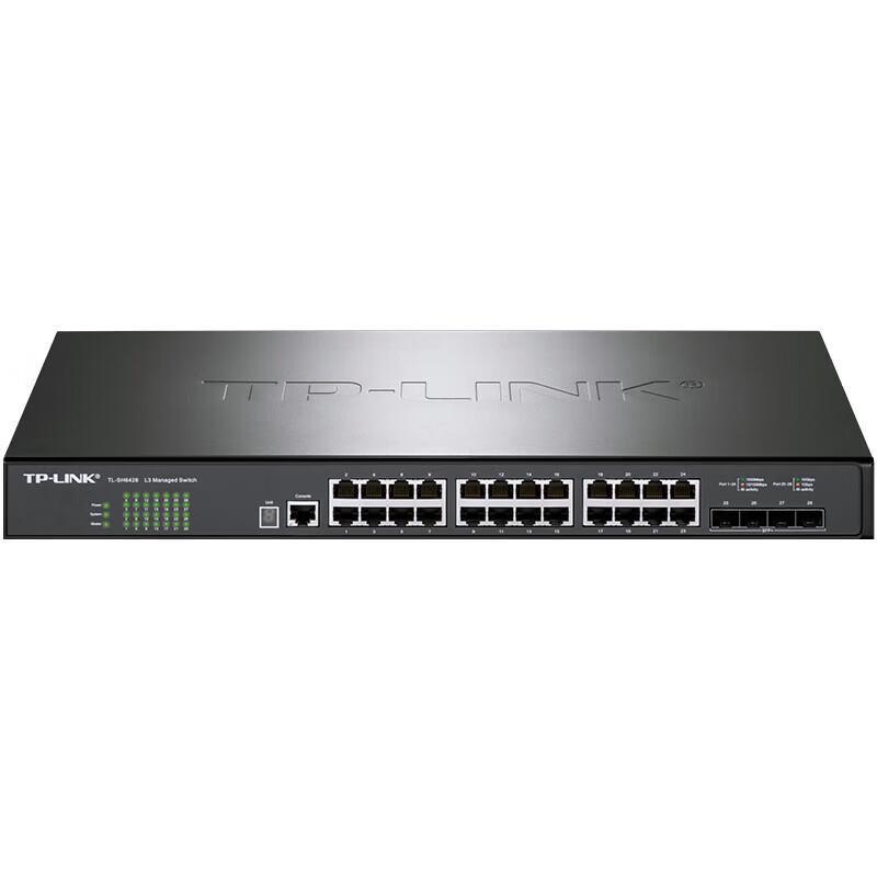 Tp-Link 28-Port Layer 3 Managed Switch (4x10G SFP+, 24x1G)