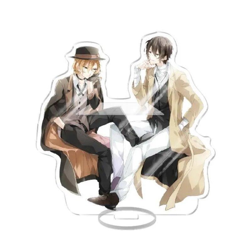 New Bungo Stray Dogs Anime Figure Acrylic Stand Model Toy Dazai Osamu Nakahara Chuuya Ryunosuke New Year Desk Decor Collect Gift