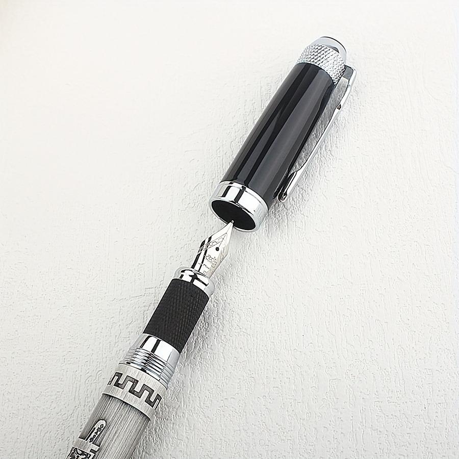 Classic and elegant writing fountain pen with smooth tip, calligraphy pen, high-quality metal signature pen