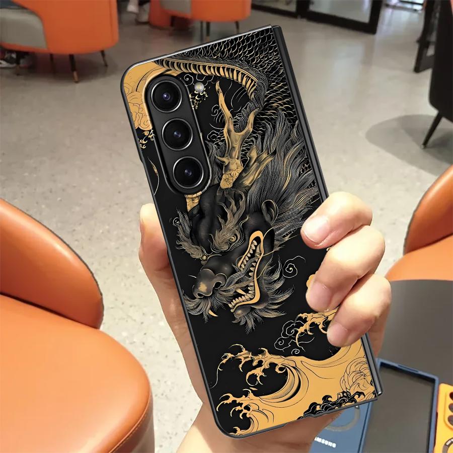 Dragon Totem Case for Samsung Galaxy ZFold5 ZFold6 ZFold7 Z Fold 7 6 5 4 3 ZFold4 ZFold3 Back Phone Cover
