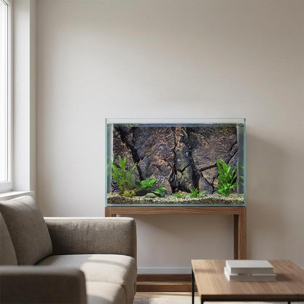 

3D Rock Aquarium Background Decor Landscape Lifelike Multipurpose for Fish Tank Terrarium