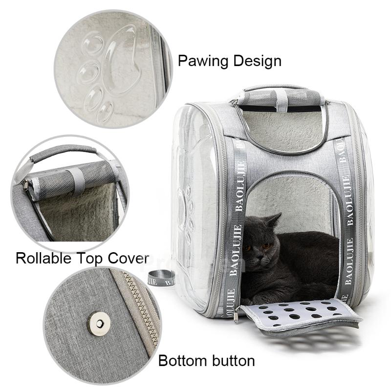 Torba na ramię dla zwierząt, transporter dla kotów, torba podróżna, oddychająca, torba na ramię dla szczeniaka i kociaka, przezroczysta, przenośna