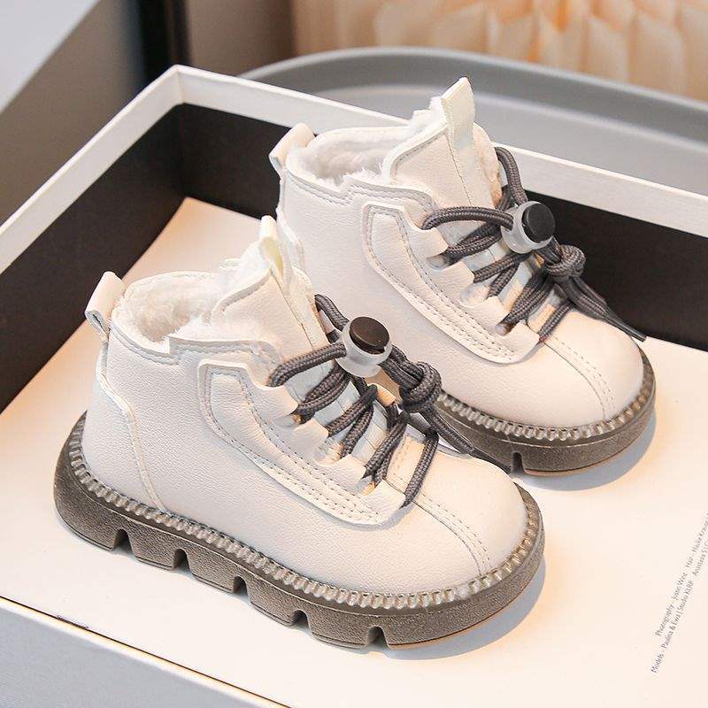 Children's Shoes 2025 Winter Shoes Extra Thick Girls Snow Boots Piled Thickened Baby Cotton Boots Boys Martin Boots