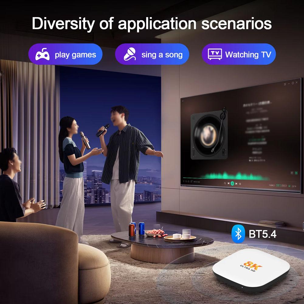 H96 MAX M2 Plus TV Box Android 14 RK3528 Chytrý TV Box Čtyřjádrový 8K HDR BT5.4 Wifi 6 Hlasový asistent Mediální přehrávač TV Set-Top Box