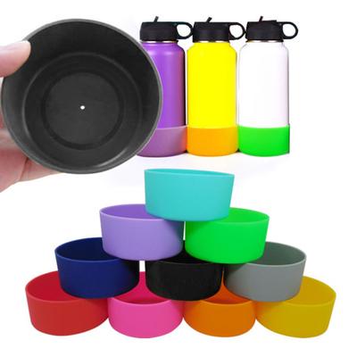 7,5/9 cm osłona dna butelki na wodę gruba, jednokolorowa, elastyczna, elastyczna, odporna na odkształcenia, silikonowa, odporna na ciepło osłona na butelkę