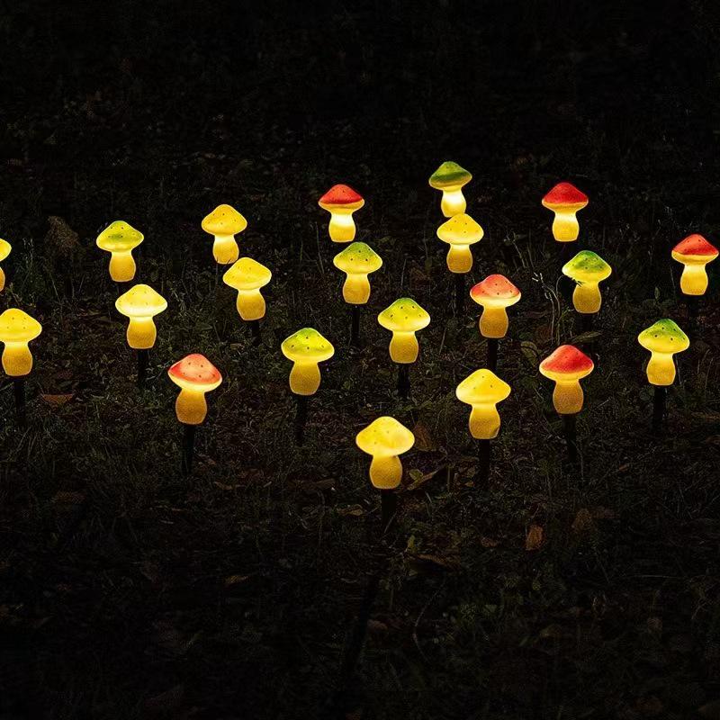 Solar LED Waterproof Garden Mushroom String Lights