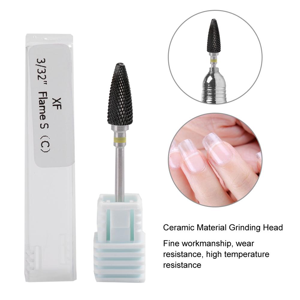 5 Types Ceramic Cylinder Shape Grinding Head Nail Drill Bit for Nail  Polishing Manicure Tools