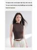 Ice-Feel Breathable Tencel Knit Women's High Neck Sleeveless Top