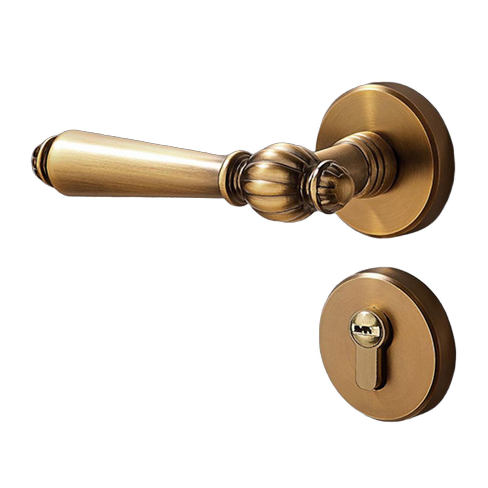 

1 комплект дверных ручек из цинкового сплава, современные дверные ручки, набор замков безопасности для ремонта дома и повышения безопасности разноцветный