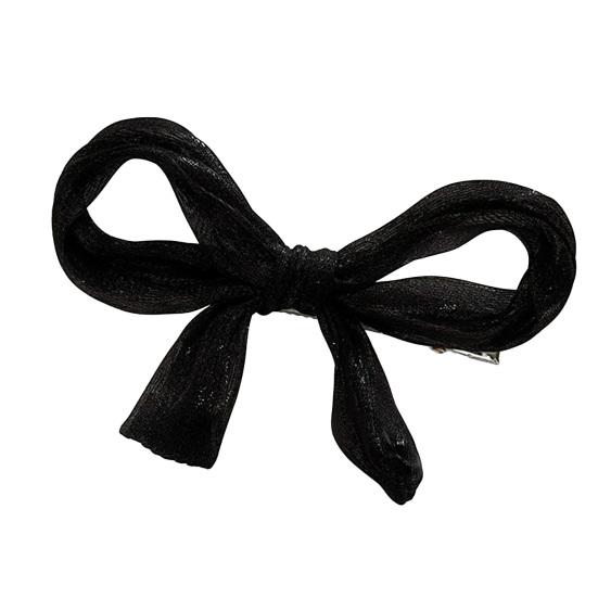 Mädchen Haarspange Perlmutt Glanz Schleife Dekoration Rutschfestes Design Pony Seite Halbhochgesteckte Haarspange Haare